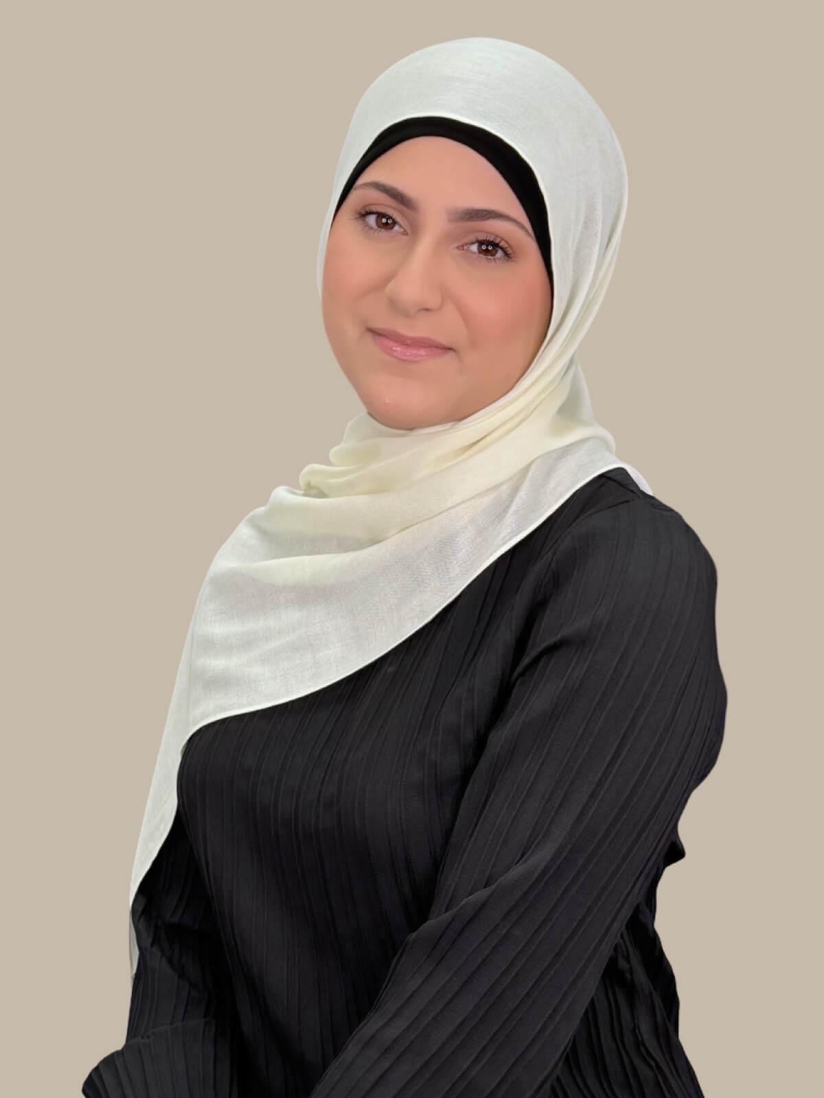 Stylish Cotton Modal Hijab with Lace Trim - Soft & Breathable Headscarf for Women - Perfect for Daily Wear, Prayer, and Special Occasions