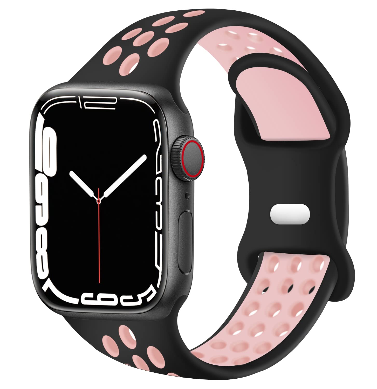 SVISVIPA Sport Bands for Apple Watch 49mm 45mm 44mm 42mm 41mm 40mm 38mm - Breathable Soft Silicone Replacement Strap Compatible with iWatch Ultra, SE & Series 8/7/6/5/4/3/2/1 - Perfect for Running, Gym Workouts & Everyday Wear