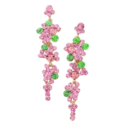Pink With Green Gold Tone