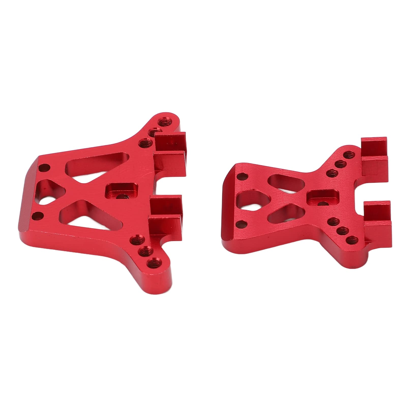 RiToEasysports Aluminum Alloy Shock Absorber Plate Set - Front & Rear Shock Towers for LaTrax Teton 1/18 RC Car (Red) | Durable Upgrade Parts for Off-Road Bashing & Crawling