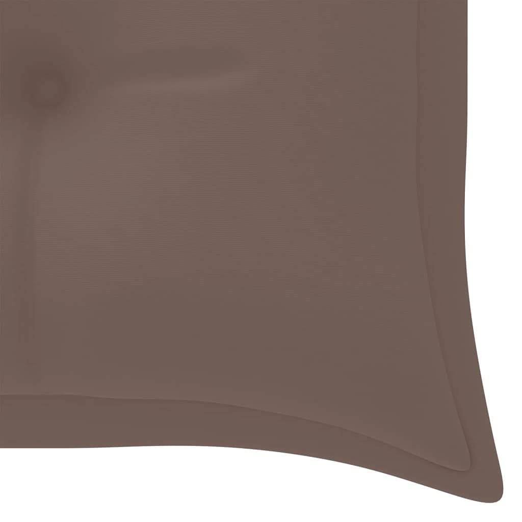 SKM Garden Bench with Taupe Cushion - 59.1x19.7x2.8 Inch Outdoor Bench Seat for Patio, Backyard & Garden Relaxation