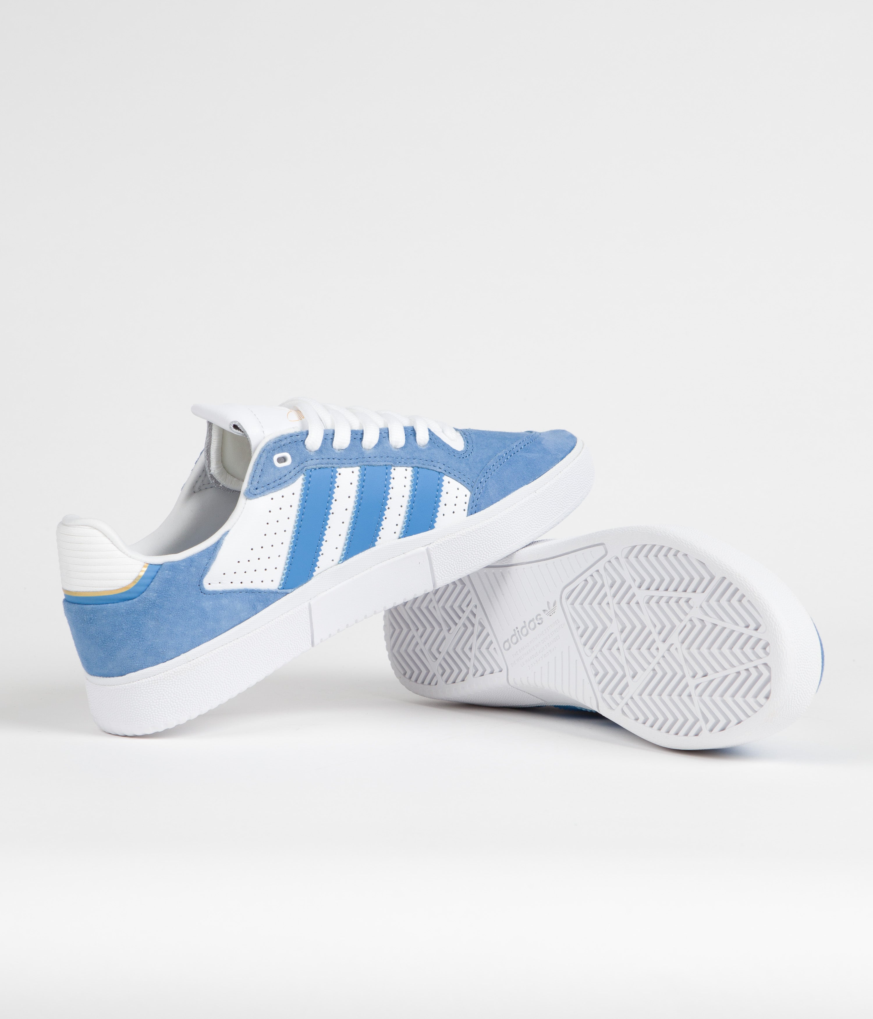 Adidas Tyshawn Low Shoes - Sky Rush & Gold Metallic Basketball Sneakers for Men | Comfortable Streetwear & Gym Workout Shoes