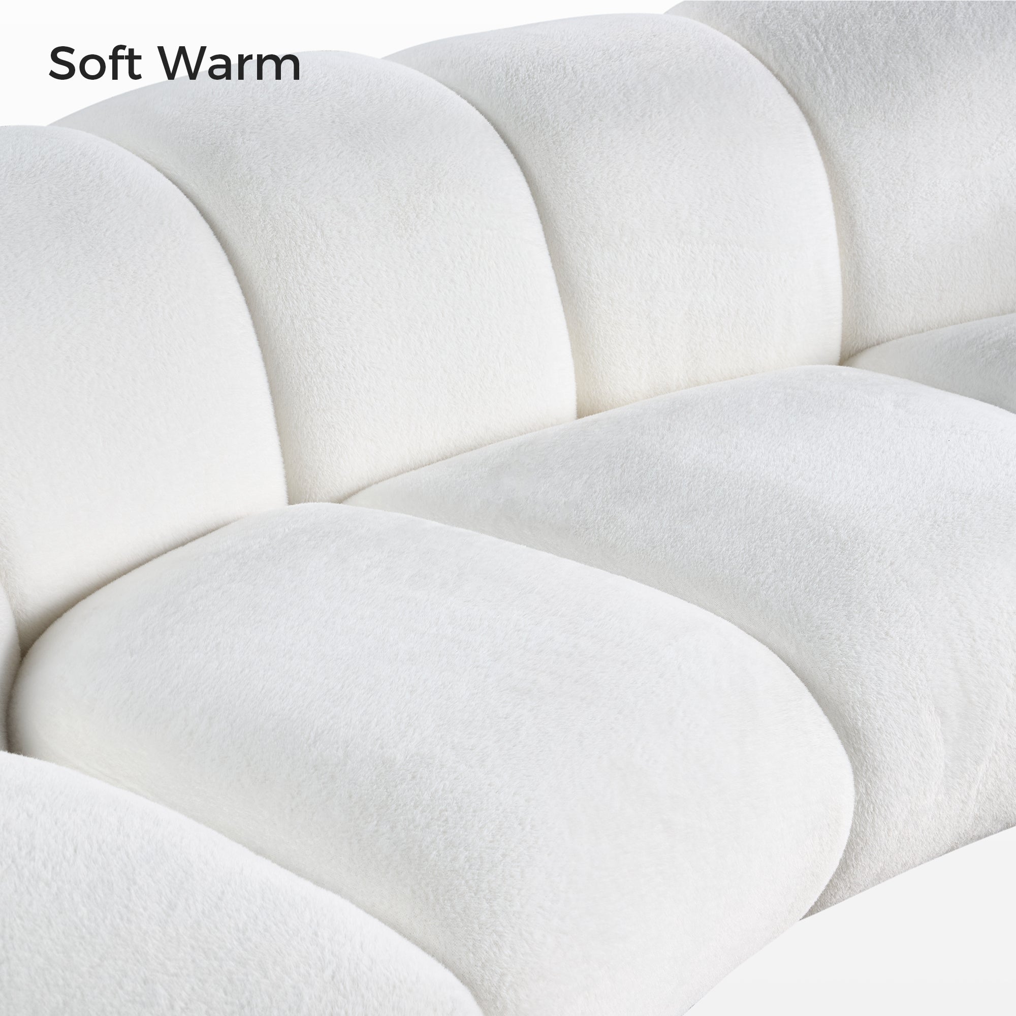 Modern Curved Sofa Set by Adele - Stylish Living Room Furniture for Small Spaces & Apartments | Perfect for Lounging, Entertaining & Relaxing