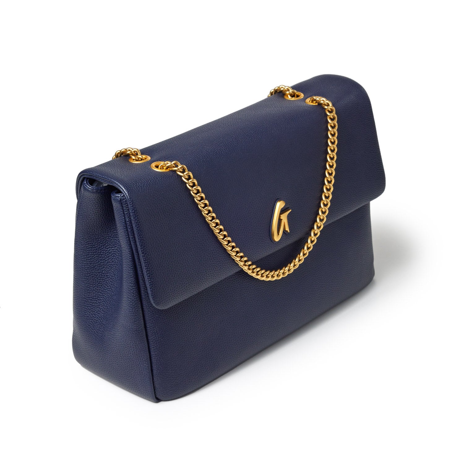Large Pebble Flap Bag in Navy Blue - Stylish Crossbody Purse for Women, Perfect for Work, Travel, and Everyday Use