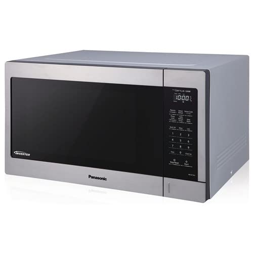 Panasonic NN-SC73LS 1.6 cu ft 1200W Countertop Microwave Oven with Auto Defrost & Inverter Technology (Renewed) - Perfect for Small Kitchens, Dorms, and Office Break Rooms