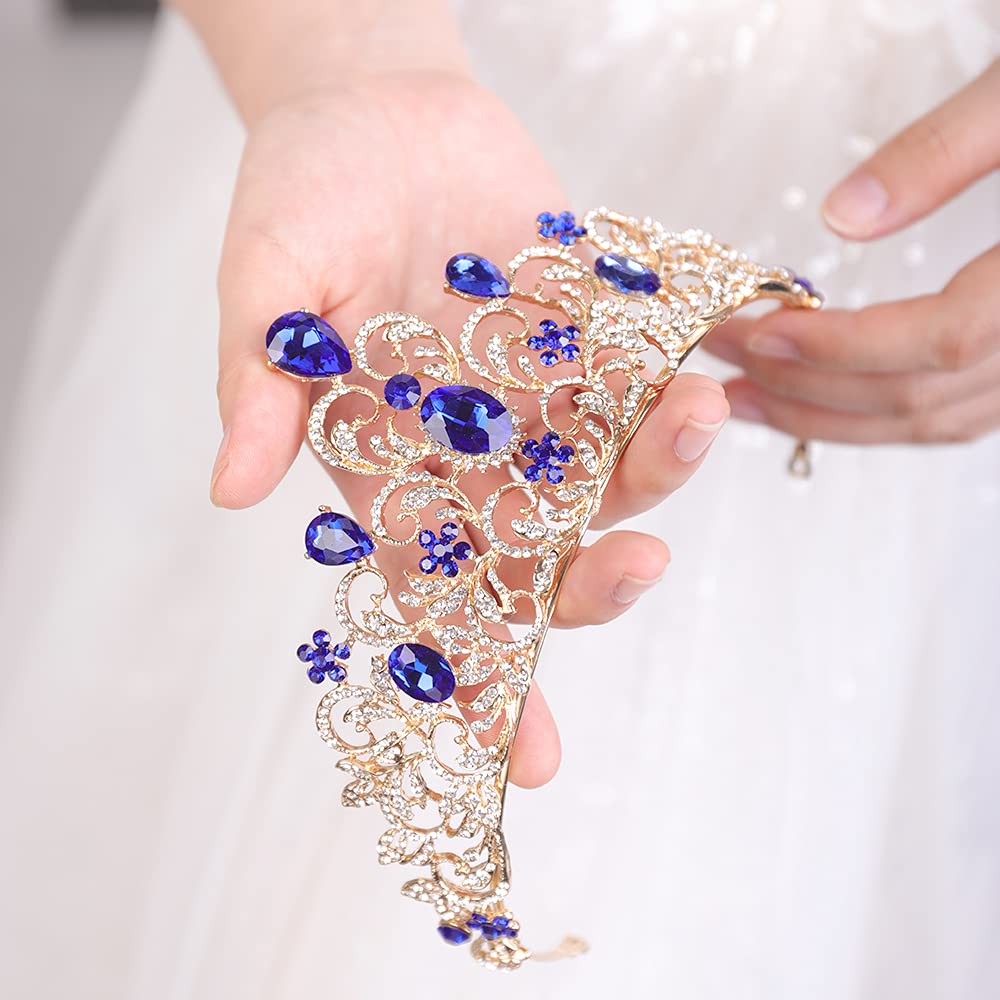 JWICOS Crystal Tiara Crowns for Women & Girls - Elegant Rhinestone Bridal Headpiece for Graduation, Prom, Wedding, Birthday Party & Pageant - Perfect Accessory for Special Occasions