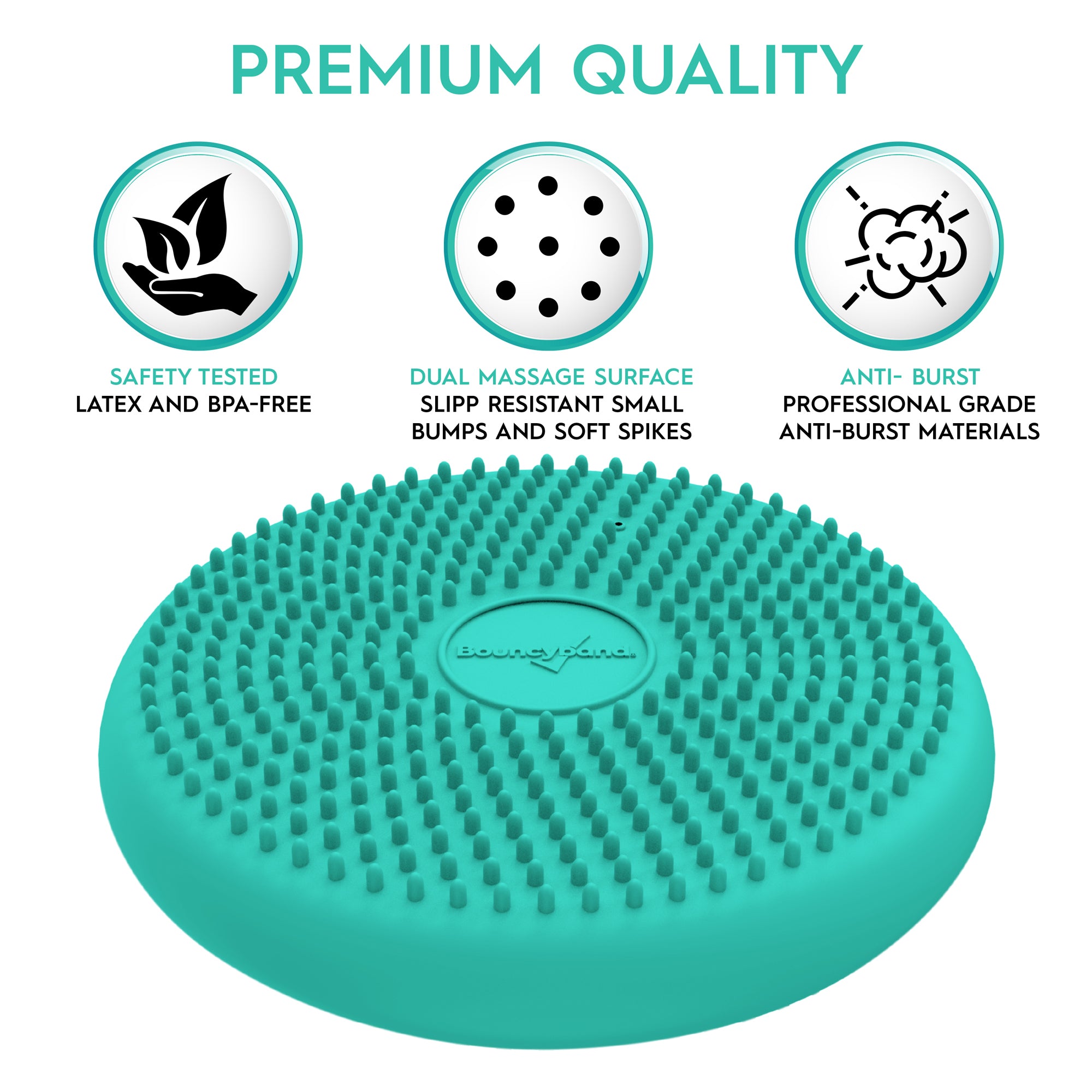 Bouncyband Little Wiggle Seat Sensory Cushion for Kids - Mint Color, Calming Movement & Fidget Tool for ADHD, Autism, Classroom & Home Use