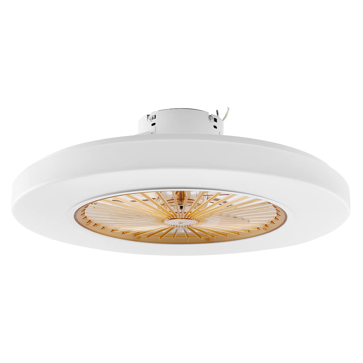TC-HOMENY Flush Mount Ceiling Fan with Dimmable LED Light - Perfect for Bedroom, Living Room & Home Office