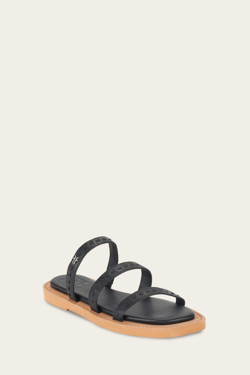 Faye Strappy Slide Sandals - Pre-Owned Women's Fashion Footwear for Casual Outings & Beach Vacations