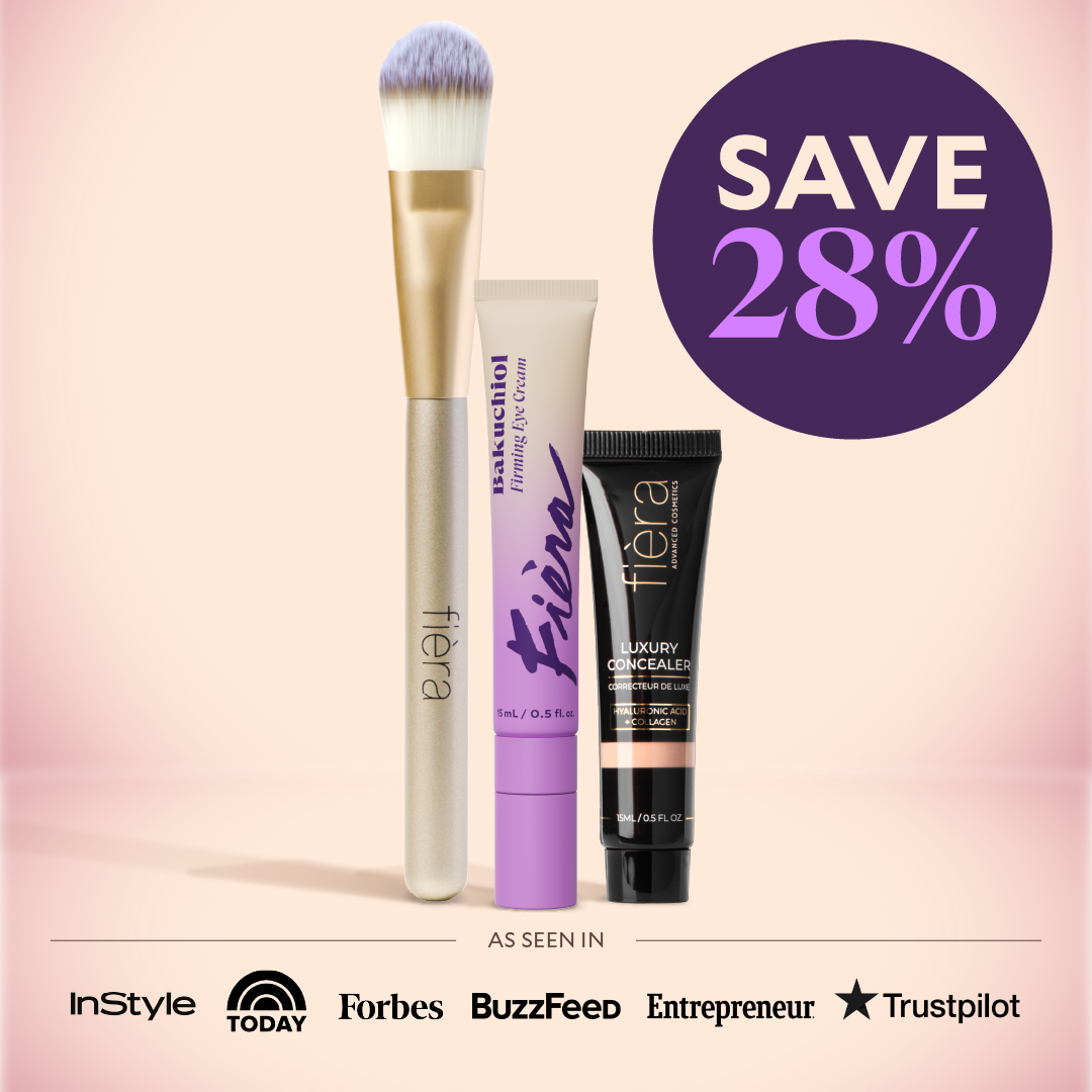 Fiera Dark Circles Duo - Under Eye Treatment & Concealer Set for Dark Circles & Puffiness | Brightening & Hydrating Eye Care for Day & Night Use
