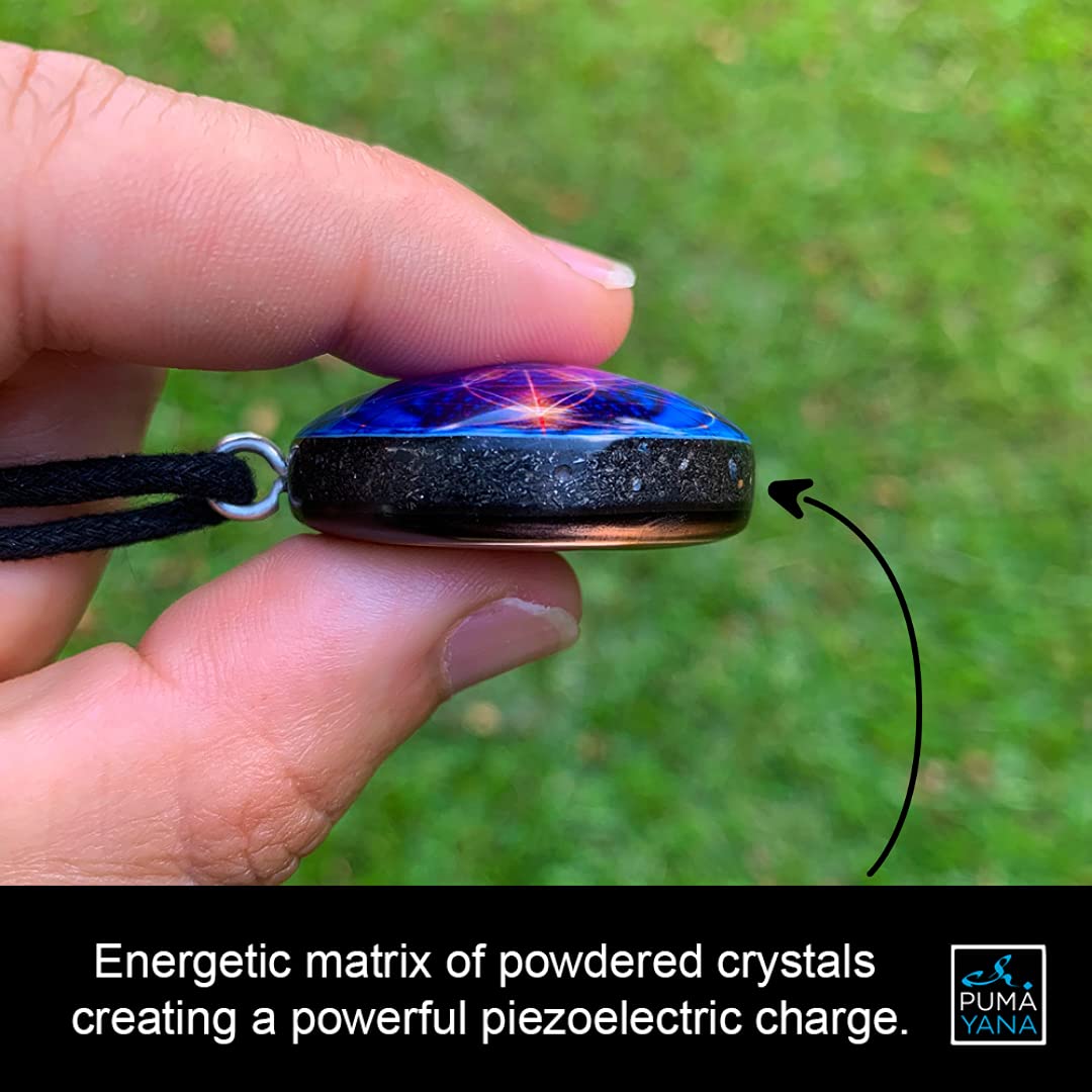 Powerful Orgonite Pendant Necklace with Tesla Coil Design | Natural Energy Generator for Protection & Healing | Perfect for Meditation, Stress Relief & EMF Protection