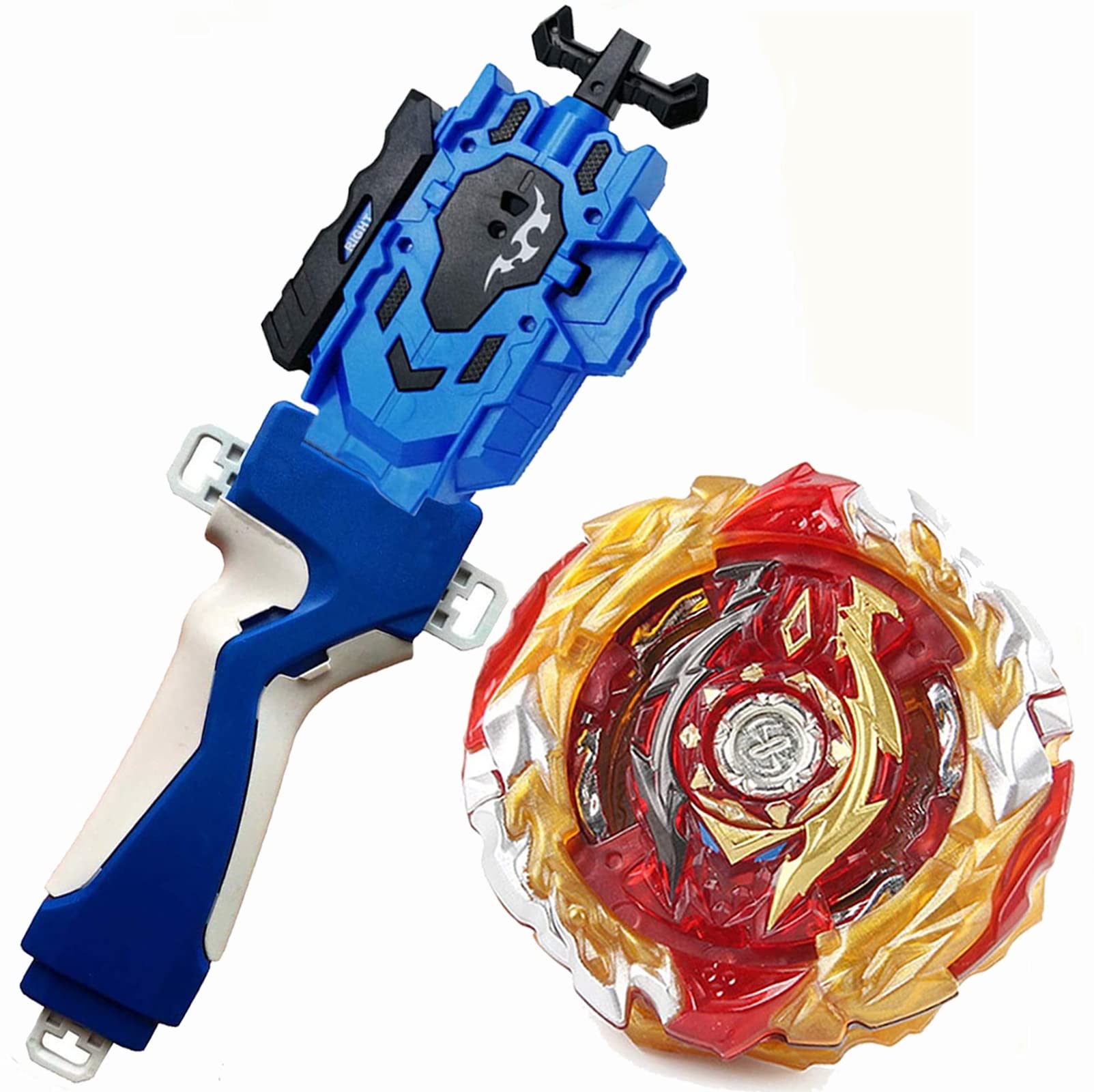 Beyblade Burst Evolution SuperKing B-172 World Spriggan Unite 2B Metal Fusion Battle Top Toy Set with Left & Right Spin String Launcher Grip - Perfect for Competitive Battles, Kids' Birthday Gifts & Collector's Items
