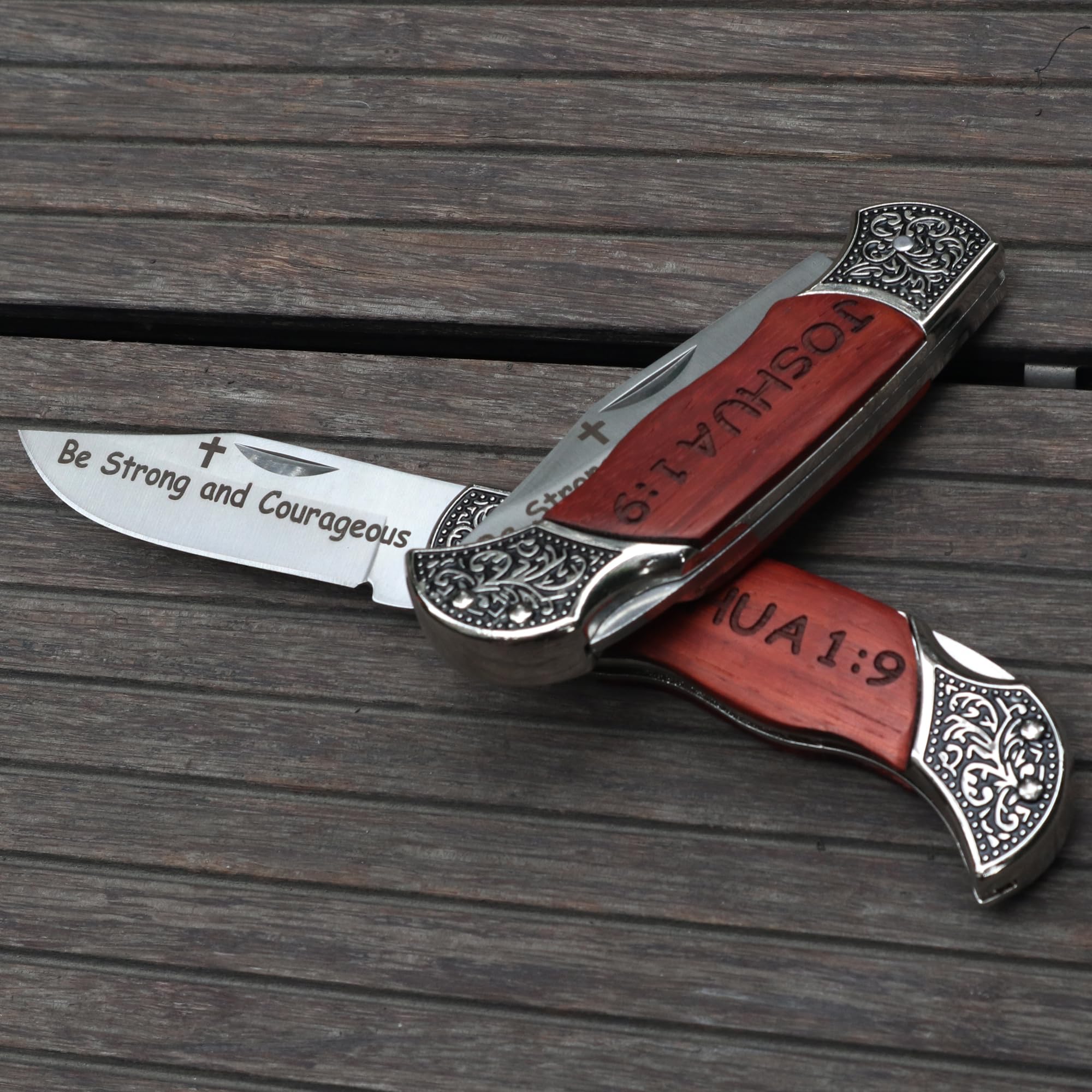 Engraved Joshua 1:9 Bible Verse Tool - Christian Gift for Baptism & Confirmation