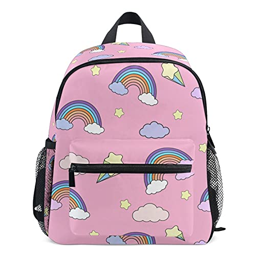 MNSRUU Kids Backpack with Rainbow Design - Durable Toddler Backpack for Preschool & Kindergarten - Lightweight School Bag for Boys & Girls - Perfect for Daycare, Travel & Outdoor Adventures