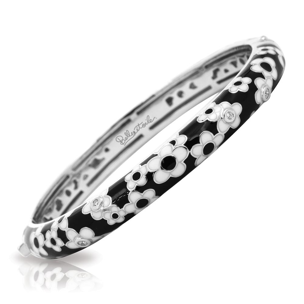 Daisies Bangle Bracelet - Floral Daisy Flower Adjustable Cuff for Women - Perfect for Spring, Summer, Boho Fashion & Gift Giving