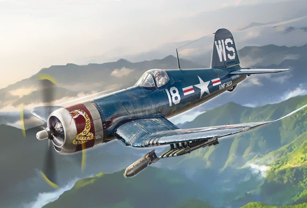 1:72 F4U-4 Corsair Model Kit - Korean War Plastic Plane for Collectors & Hobbyists