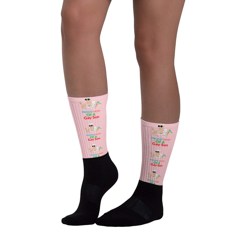 Proud LGBT Mom Socks - I Love My Gay Son Socks for Parents - Gay Pride Socks for Supportive Families - Comfortable & Stylish Socks for PFLAG Members - Perfect for Pride Parades, Family Gatherings & LGBTQ+ Events