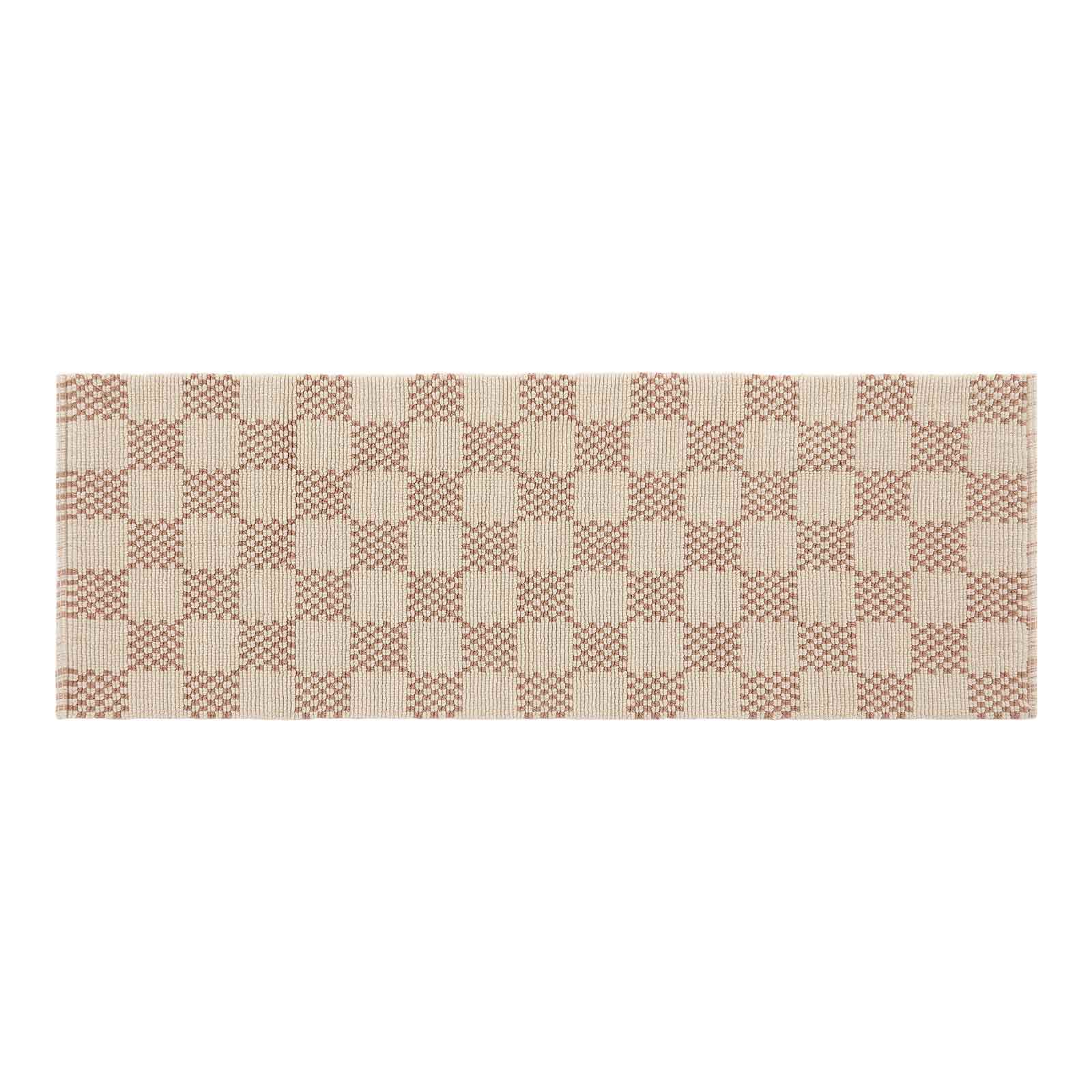 Soft Non-Slip Bathroom Rug - Absorbent Quick-Dry Bath Mat with Checkered Pattern for Bathroom, Shower & Vanity Area - Perfect for Home Spa, Hotel or Bathroom Decor
