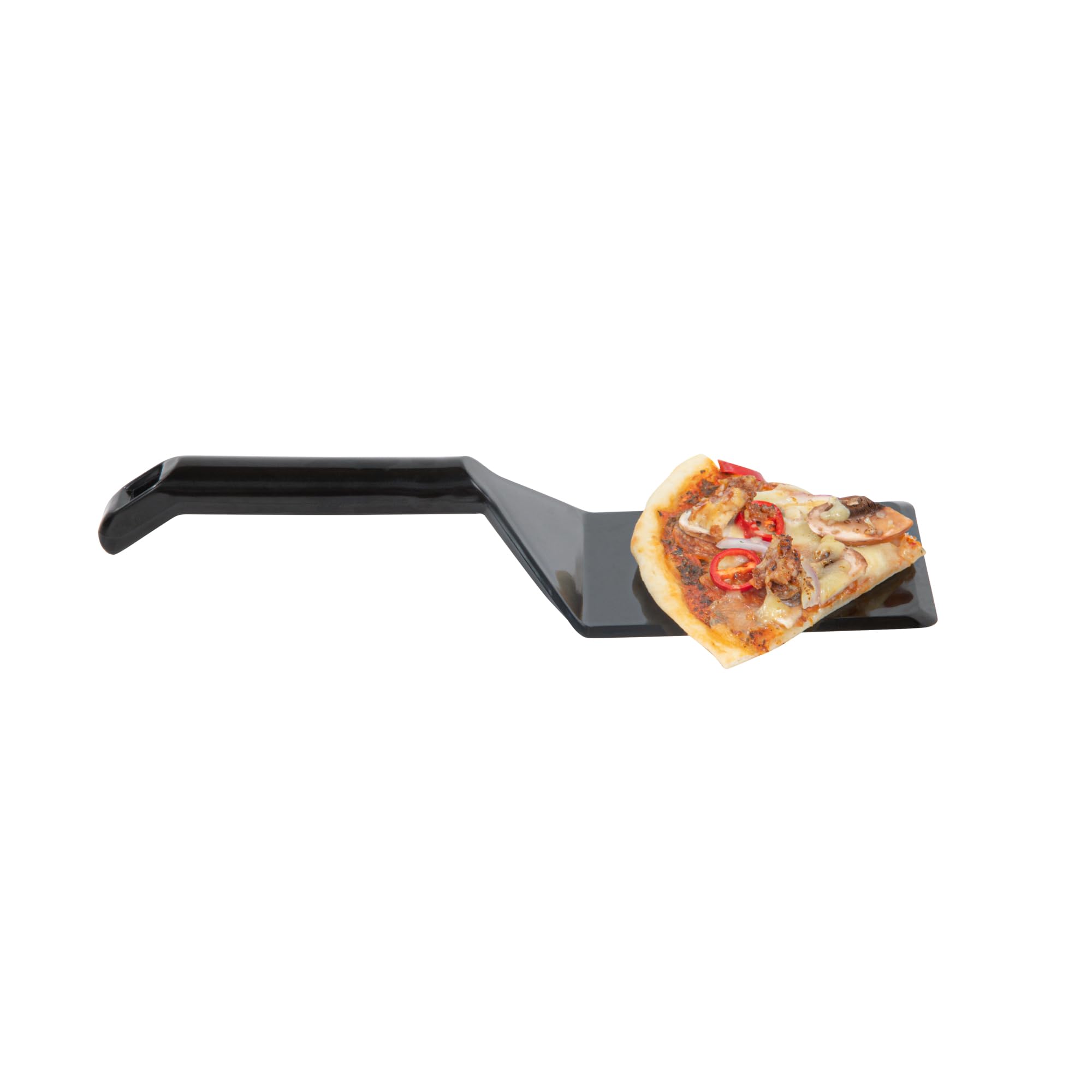Restaurantware Cater Tek 10 Inch Disposable Serving Spatulas - 100 Pack Heavy-Duty Black Plastic Lasagna Spatulas with Wide Edge & Comfortable Handle for Cakes, Brownies, Eggs - Perfect for Catering, Buffets & Food Service