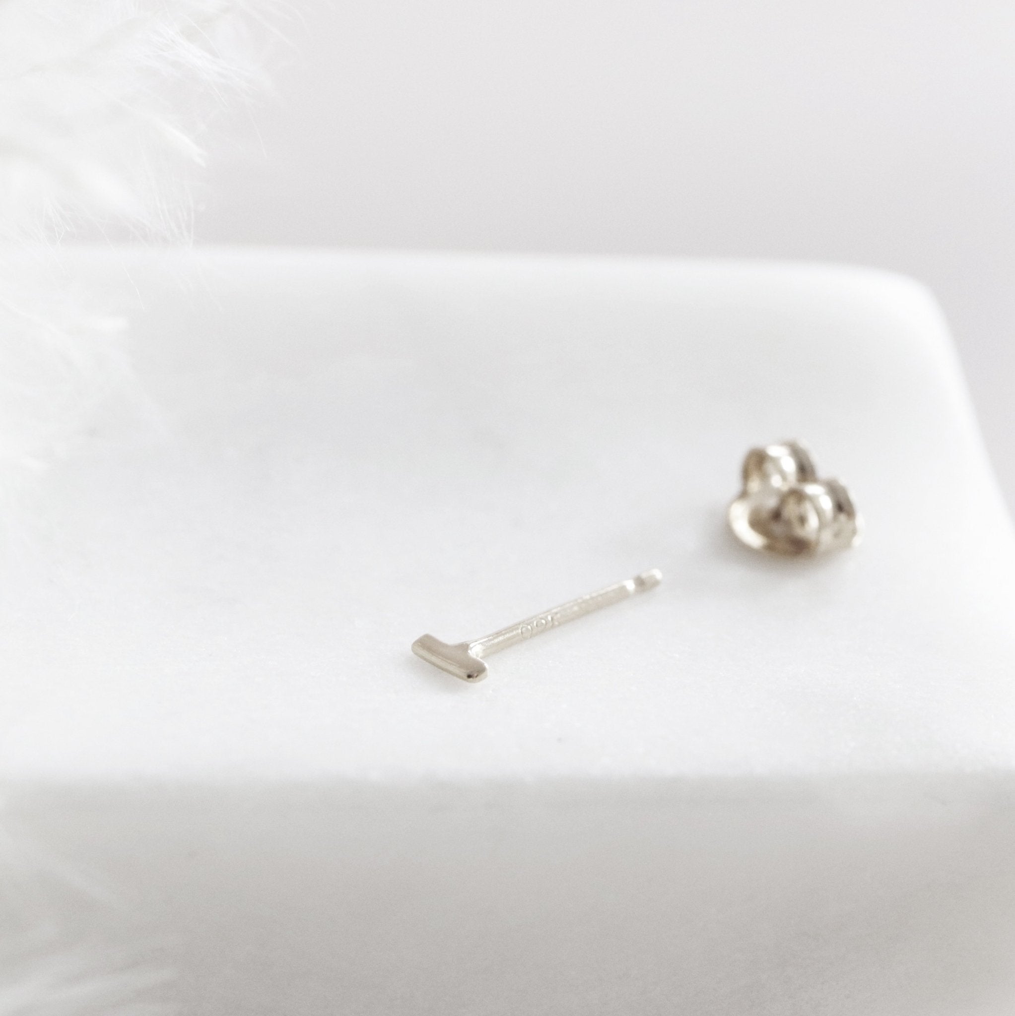 NOTABLE Single Stud Earrings for Women - Minimalist Gold Plated Studs for Everyday Wear | Perfect for Work, Parties & Gifting