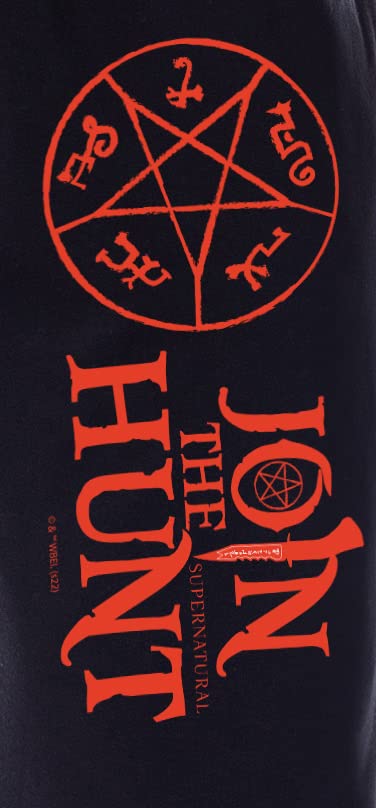 INTIMO Supernatural Men's 'Join The Hunt' Devil's Trap Sleep Jogger Pajama Pants - Comfortable Lounge Pants for TV Watching, Gaming & Relaxing at Home