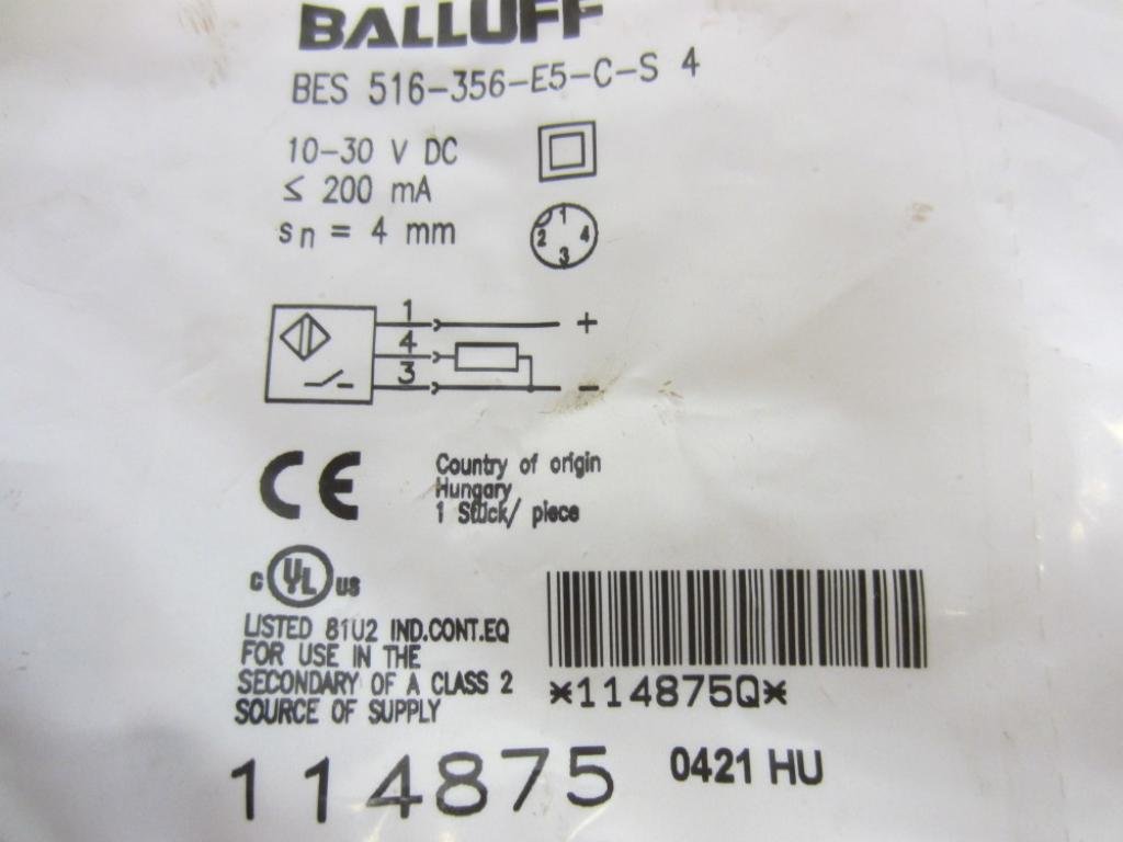 BES 516-356-E5-C-S4 Proximity Sensor Switch T50954 - Industrial Automation, Machine Safety & Position Detection