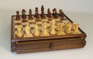 15-Inch Wood Inlaid Chess Set with Handcrafted Chess Pieces - Perfect for Home Decor, Game Nights & Gift Giving