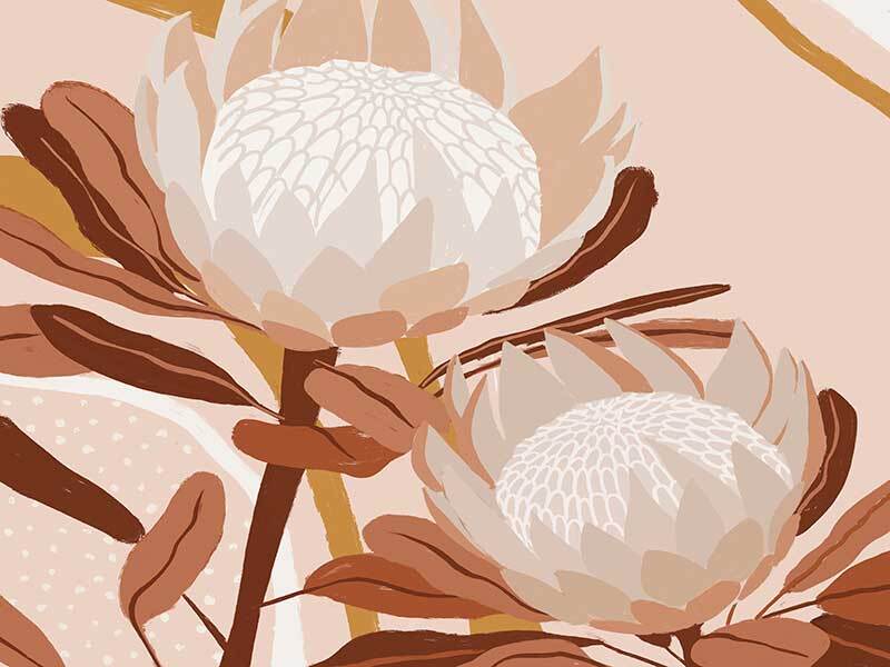 Autumn Australis Wallpaper Mural - Nature-Inspired Peel and Stick Wall Decor for Living Room, Bedroom & Office