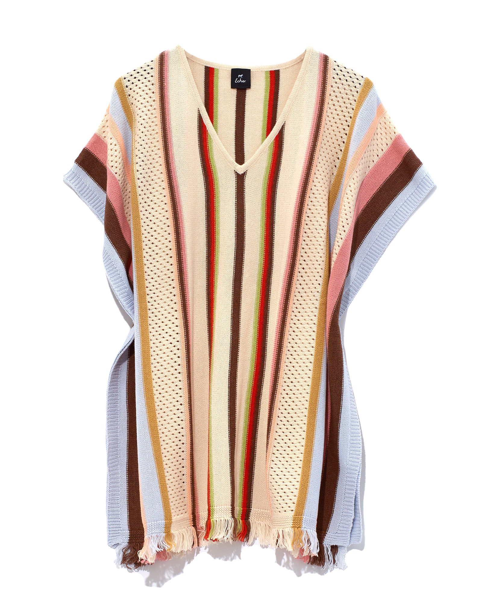 Baja Stripe Poncho - Soft & Cozy Mexican Blanket Poncho for Women & Men - Perfect for Beach, Festival, and Outdoor Adventures