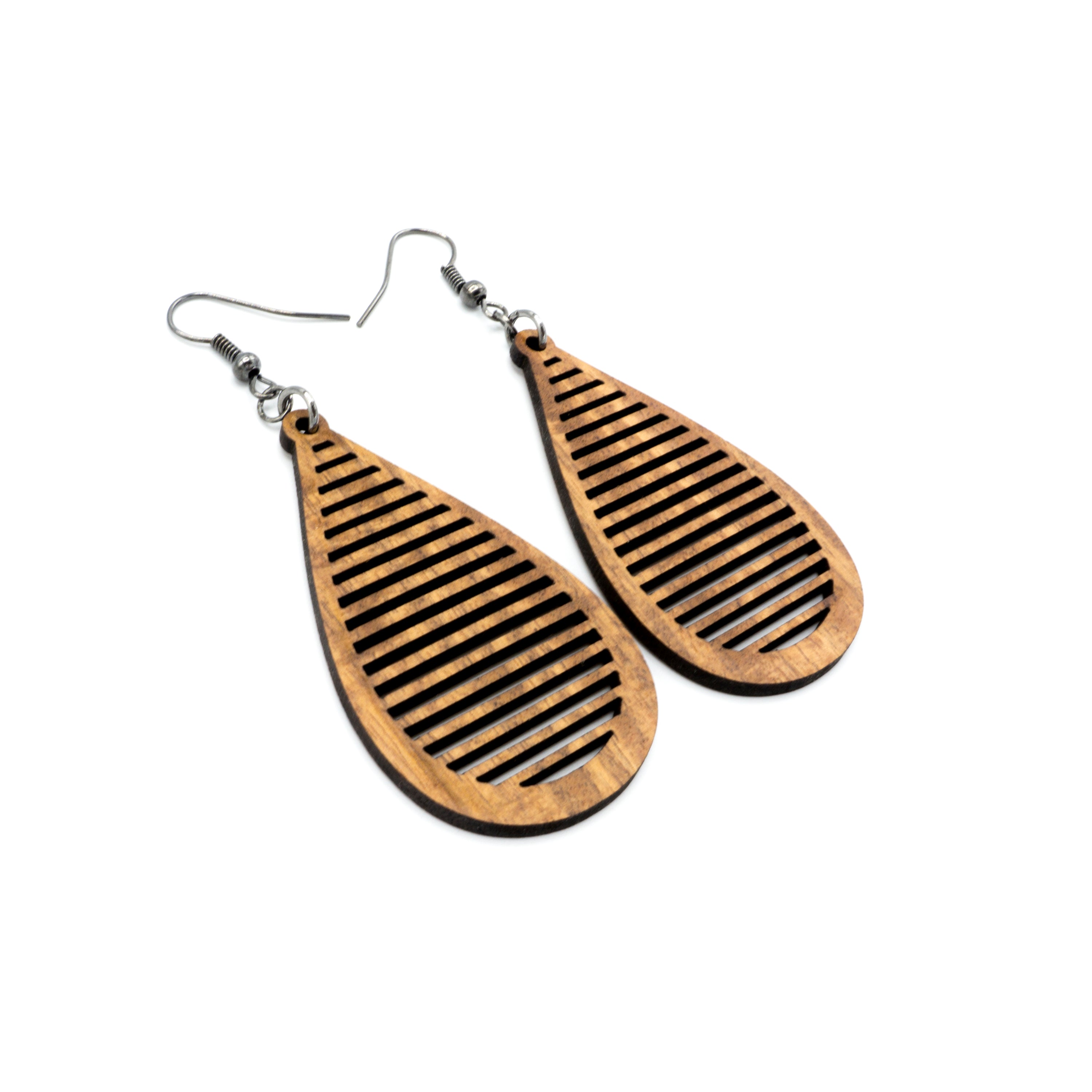 Handmade Jatoba Wood Drop Earrings - Lightweight Dangle Earrings for Women | Boho Chic Jewelry for Everyday Wear & Special Occasions