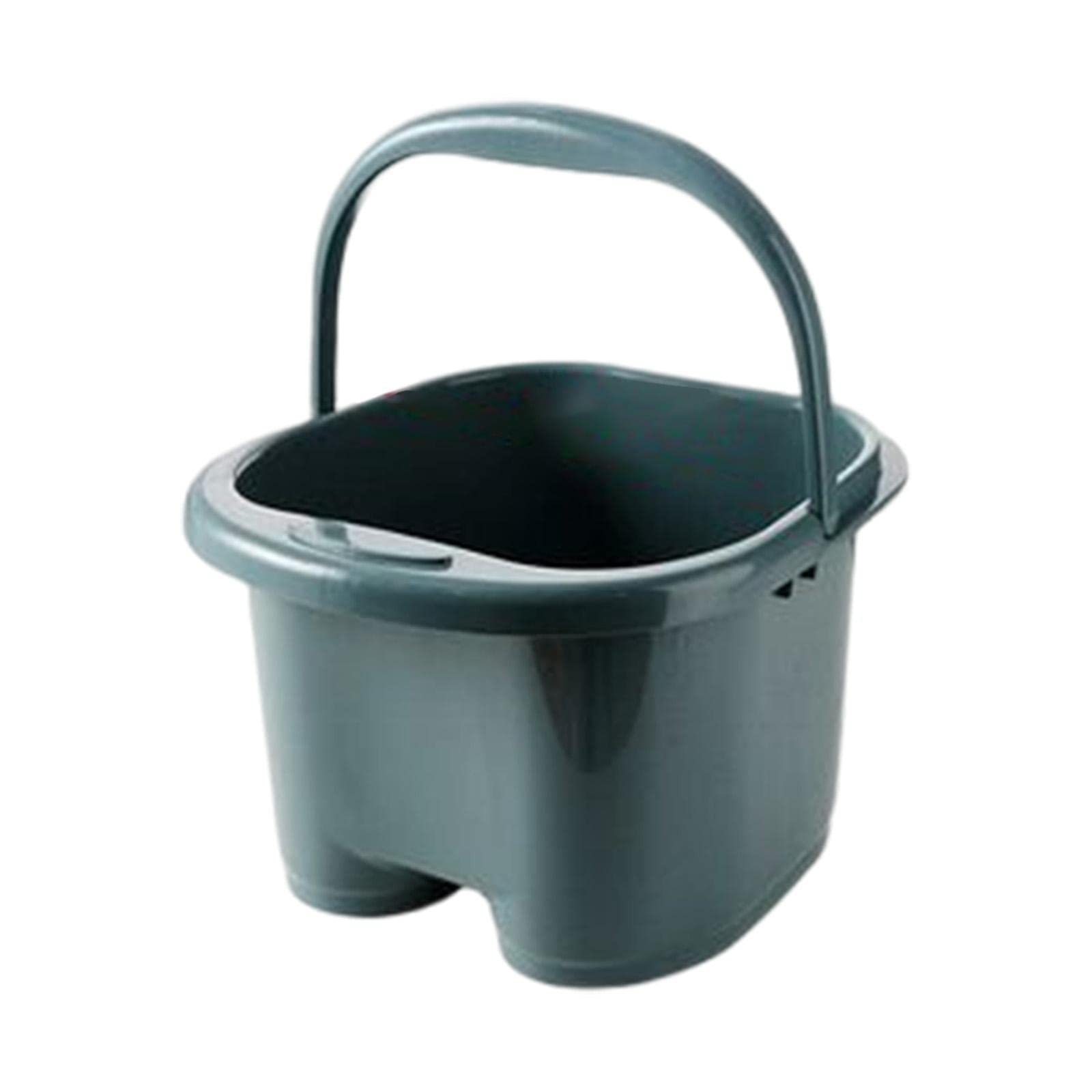 Relaxing Foot Soak Bath Tub with Handles - Dark Blue Pedicure Foot Bath Basin for Spa, Washing & Soaking Feet - Perfect for Home Spa, Manicure Salon & Self Care