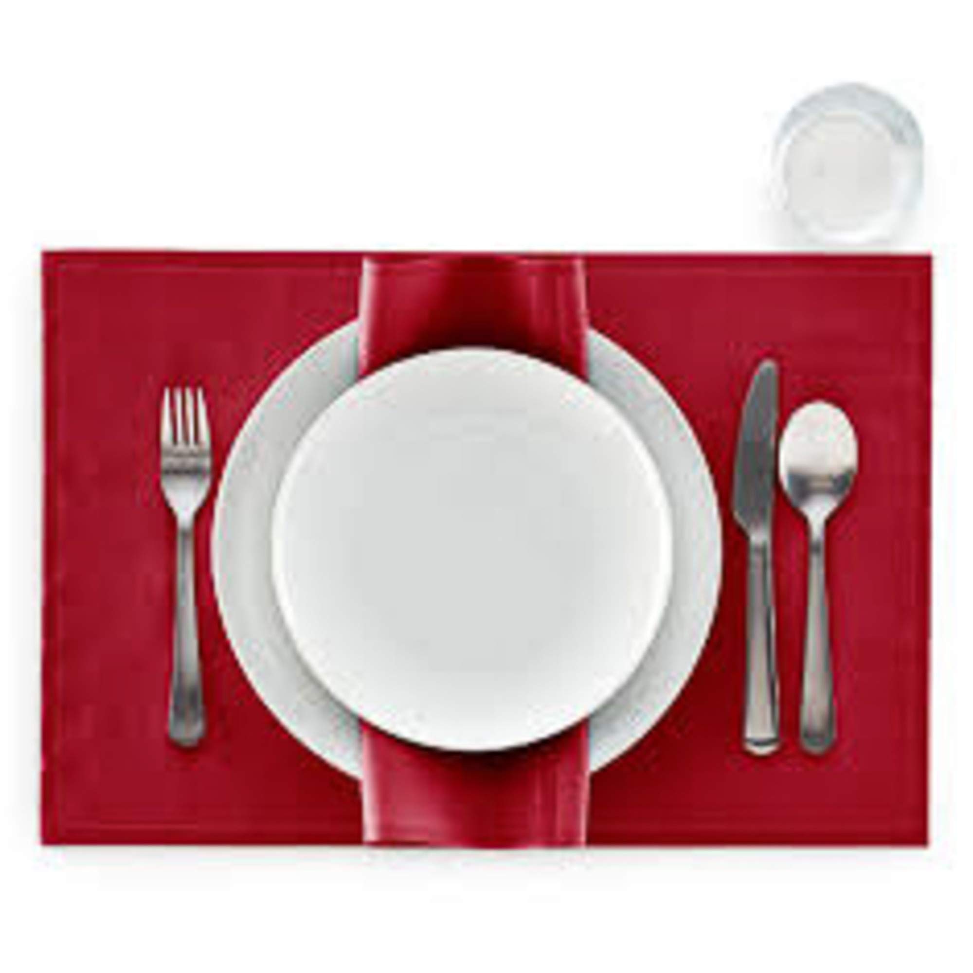 Premium Cotton Placemats Set of 6 - 17.7 x 12.6 Inches (45 x 32 cm) - Eco-Friendly Biodegradable Dining Table Mats for Kitchen & Restaurant - Washable & Durable Table Runners for Everyday Use, Parties & Formal Dining