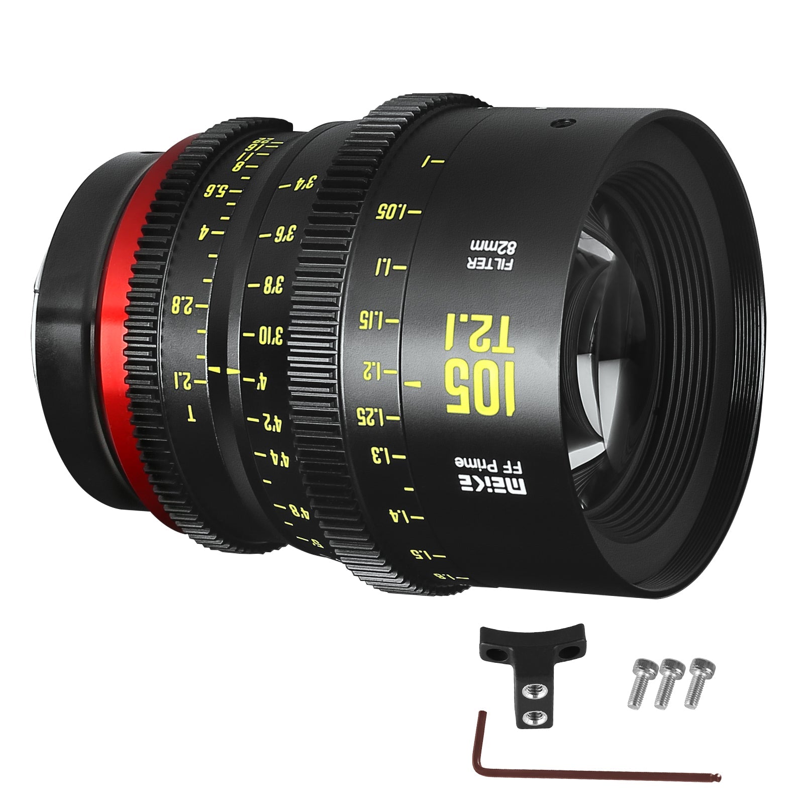 Meike Cinema Full Frame 105mm T2.1 Prime Lens for PL Mount - Professional Cine Lens for Sony, Canon, Blackmagic Cameras - Perfect for Filmmaking, Interviews & Low Light Videography
