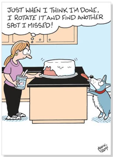 Funny Dog Licking Cake Frosting Birthday Card | Oatmeal Studios | Perfect for Dog Lovers & Humorous Celebrations