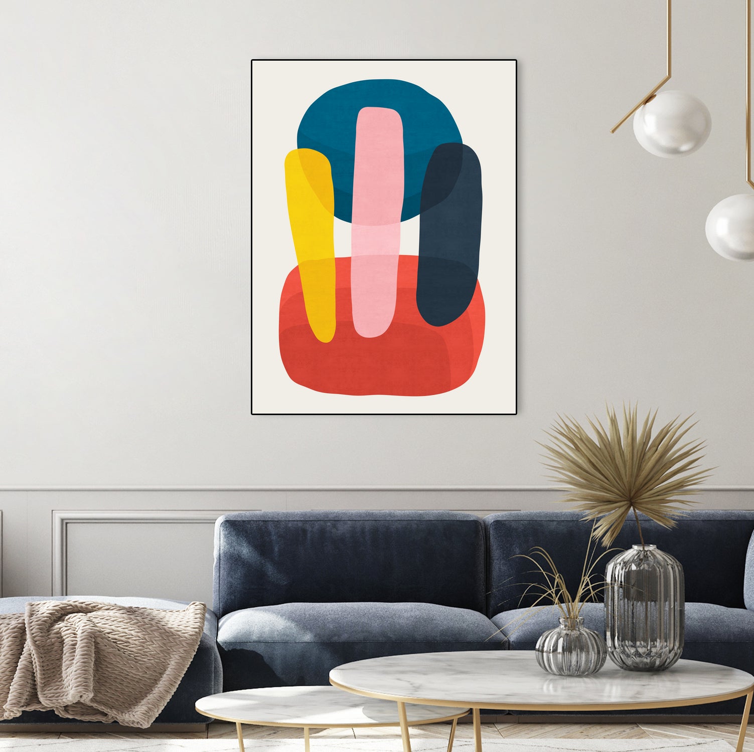 Abstract III Wall Art - Modern Canvas Painting for Home & Office Decor - Perfect for Living Room, Bedroom, and Workspace Aesthetics