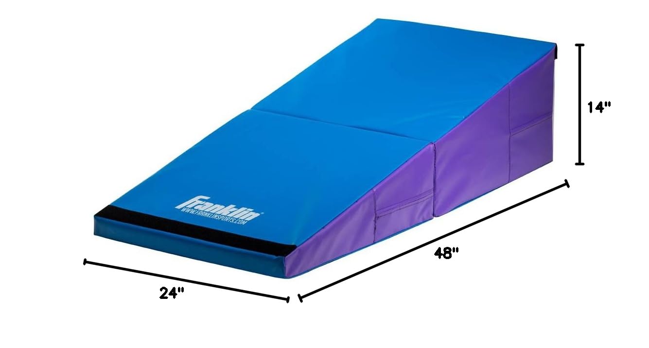 Franklin Sports Folding Gymnastics Cheese Mat - Professional Grade Gym Equipment for Tumbling, Bar & Beam Training - Exercise Mat for Home & Institutional Use - Perfect for Gymnastics, Yoga & Fitness Workouts