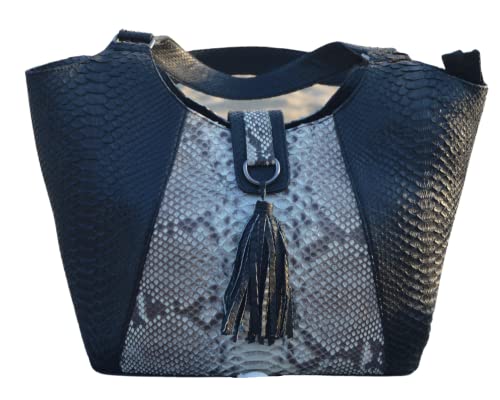 Genuine Women's Python Snakeskin Leather Tote Bag - Stylish & Durable Handbag for Work, Travel & Everyday Use