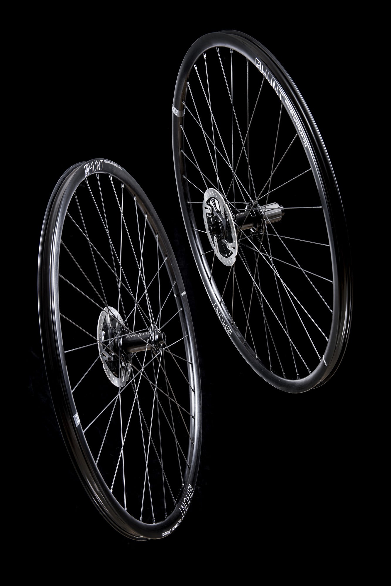 HUNT 4 Season Superdura Disc Wheelset - Lightweight & Durable Alloy Wheels for Road & Gravel Biking - Perfect for Year-Round Cycling, Commuting & Adventure Riding