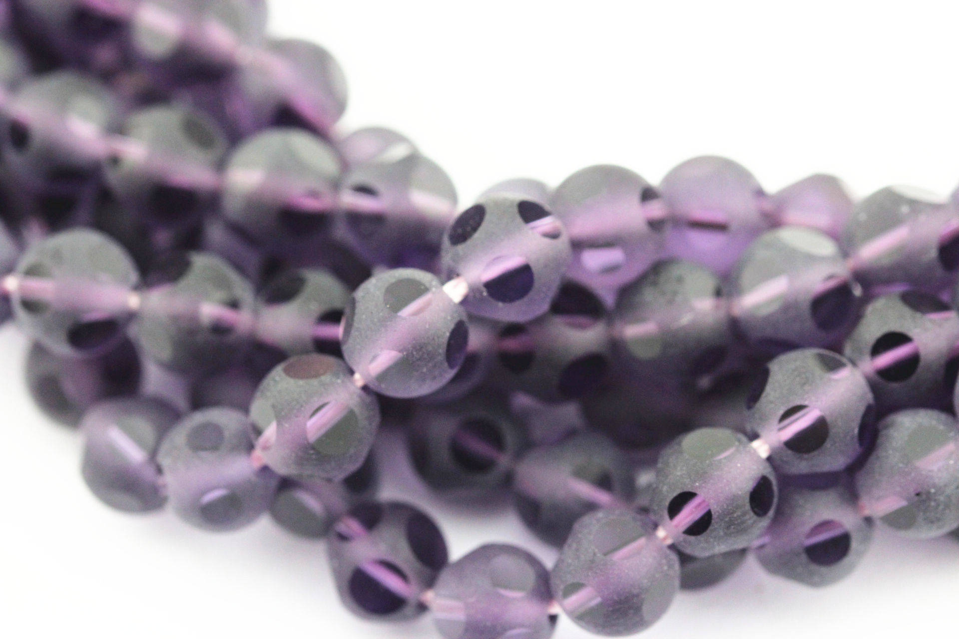 Purple Crystal Glass Faceted Round Beads - 4mm 6mm 8mm 10mm 15.5 Strand - DIY Jewelry Making, Bracelet & Necklace Crafting Supplies