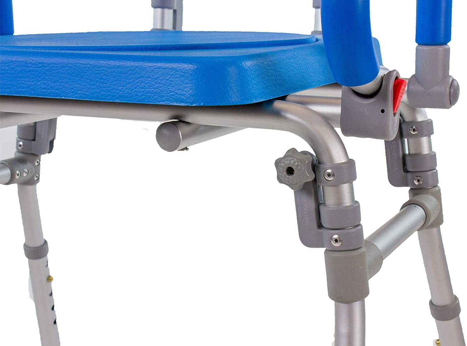 Liberty Folding Shower Chair with Swivel Seat - Adjustable Bath Seat for Elderly & Disabled - Non-Slip Shower Stool for Safe Bathing & Toilet Use - Perfect for Bathroom Safety & Mobility Assistance