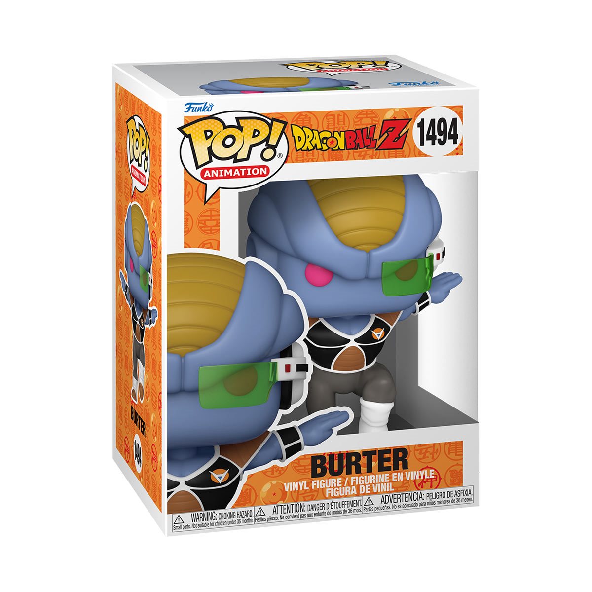 Dragon Ball Z Burter Funko Pop! Vinyl Figure #1494 - Collectible Anime Action Figure for Fans, Gift for DBZ Lovers - Perfect for Display, Anime Collections & Pop Culture Decor