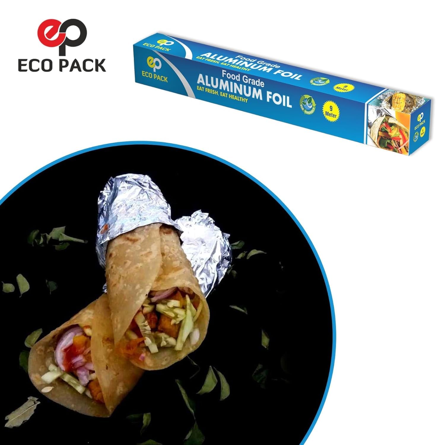 Premium Aluminum Foil & Parchment Paper Roll - Heavy Duty Food Wrapping & Baking Sheet for Cooking, Grilling, Meal Prep & Storage (9 Meters, 1 Roll) - Ideal for Home Kitchens, Restaurants & Outdoor BBQs