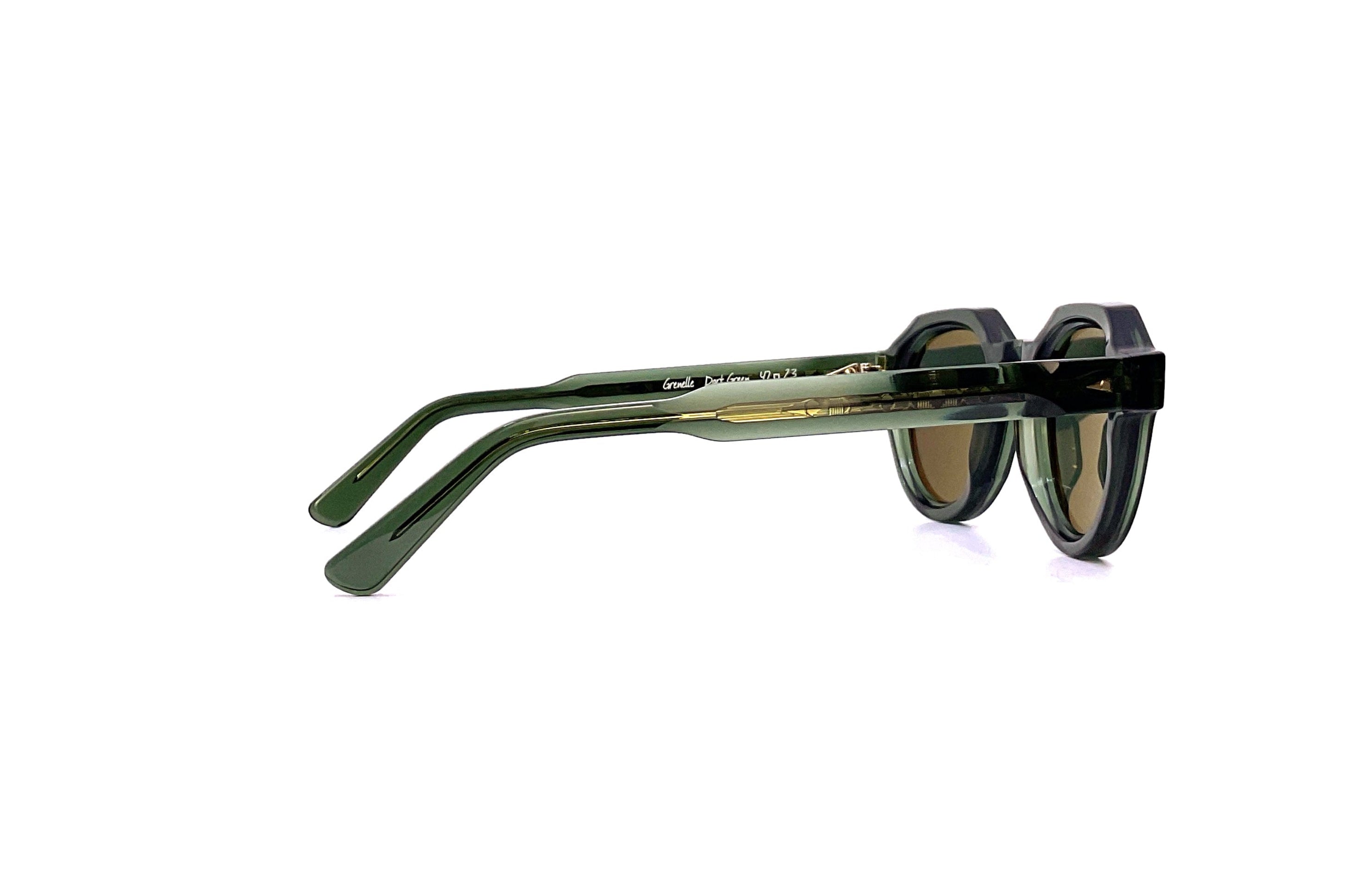 Ahlem Grenelle Sunglasses - Dark Green Polarized Lenses for UV Protection - Perfect for Outdoor Activities, Travel & Fashion