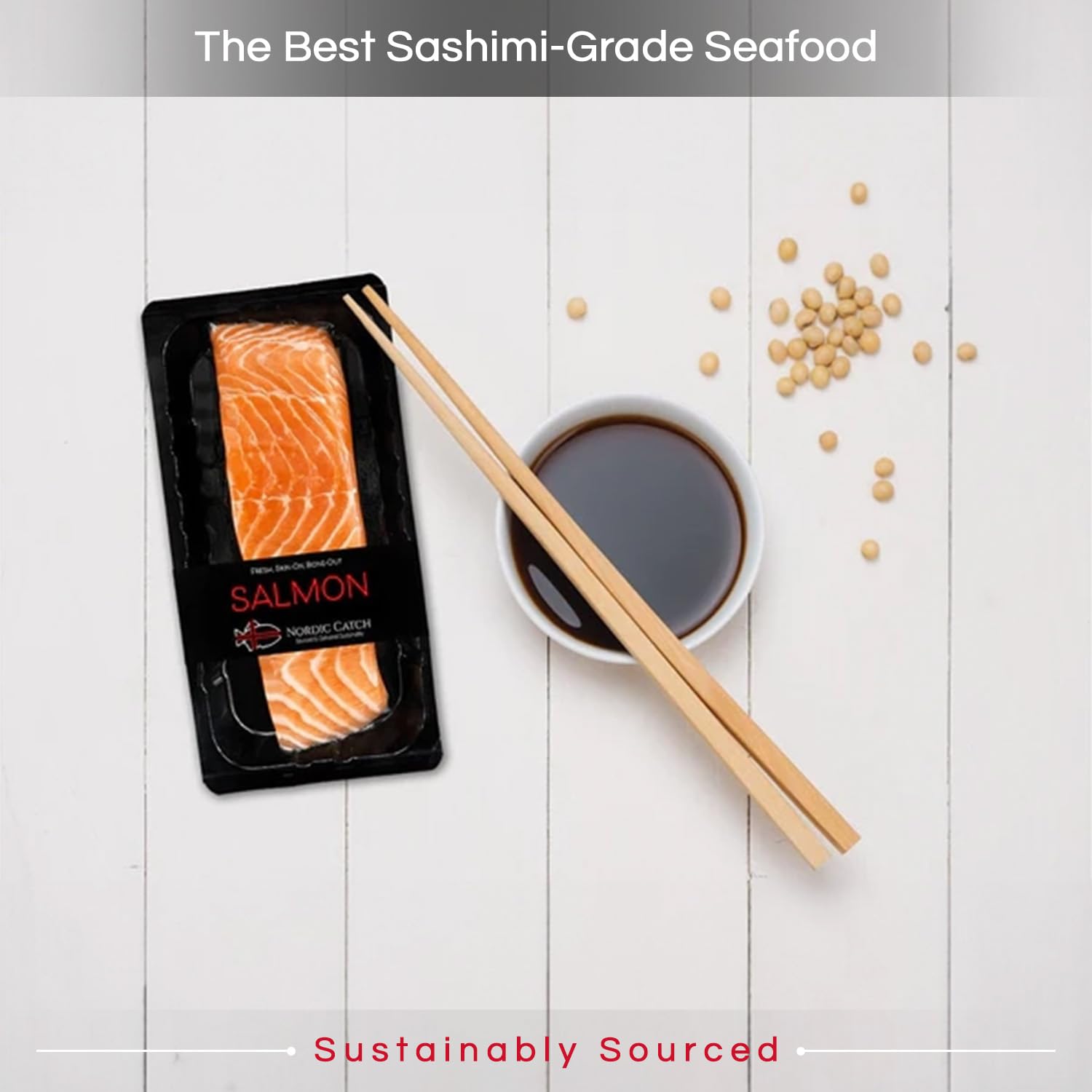 Premium Sashimi-Grade Salmon & Yellowfin Tuna Bundle - Fresh, Never Frozen, Sustainably Sourced Seafood for Sushi Making | Includes 90-Second Sushi Rice & Stainless Steel Chopsticks | Perfect for Family Sushi Nights, Dinner Parties & Japanese Cuisine Lovers