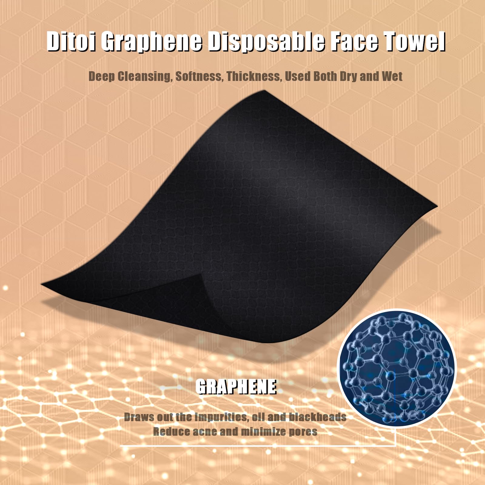50 Pack Soft & Absorbent Face Towels | Premium Graphene Facial Towels for Gentle Cleansing & Exfoliation | Ideal for Skincare, Makeup Removal & Spa Use