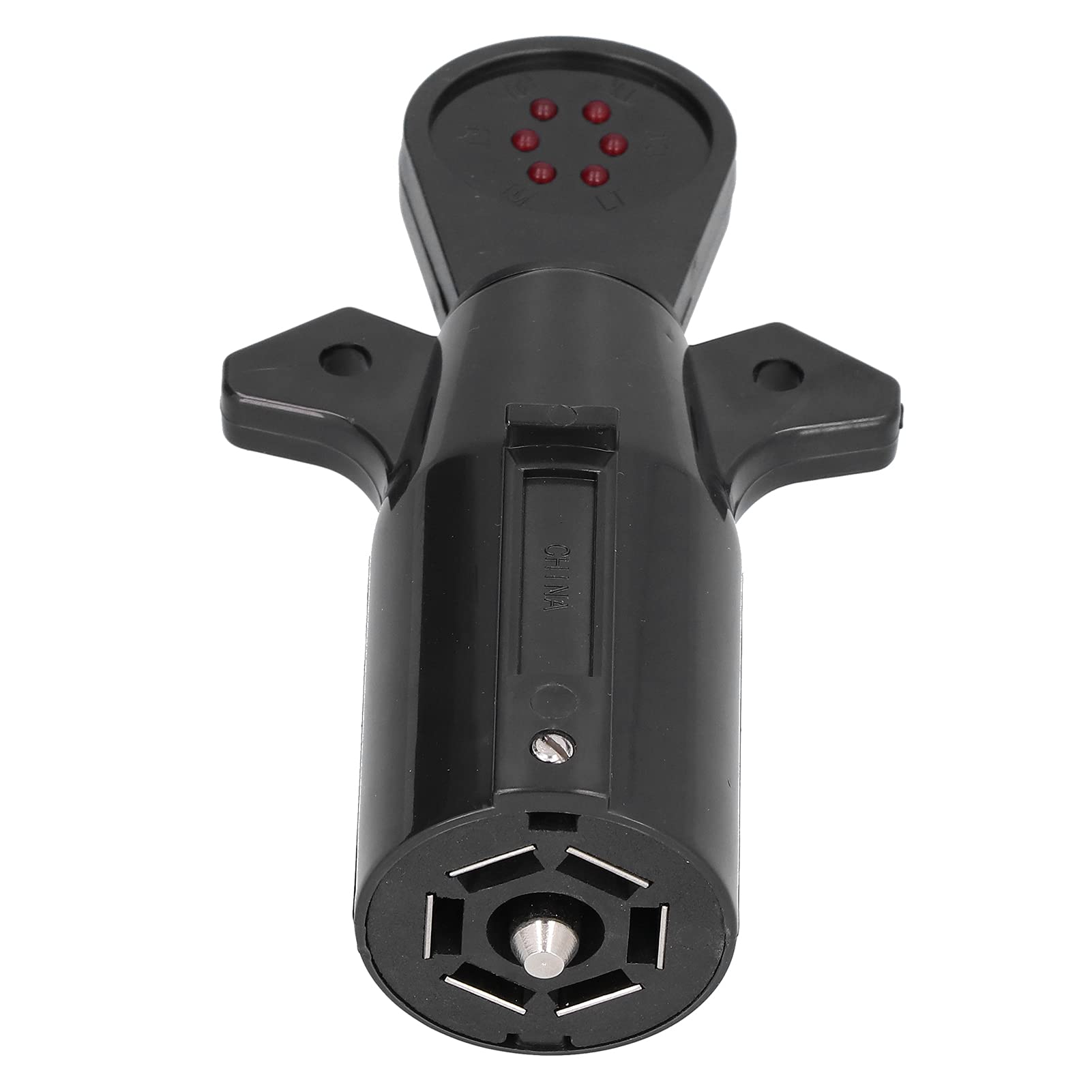 7 Pin Trailer Hitch Wiring Tester with 6 LED Indicators - Plug and Play Brake Light, Turn Signal & Reverse Light Tester for Trucks, RVs & Trailers - Perfect for Road Trips, Camping & Towing Safety Checks