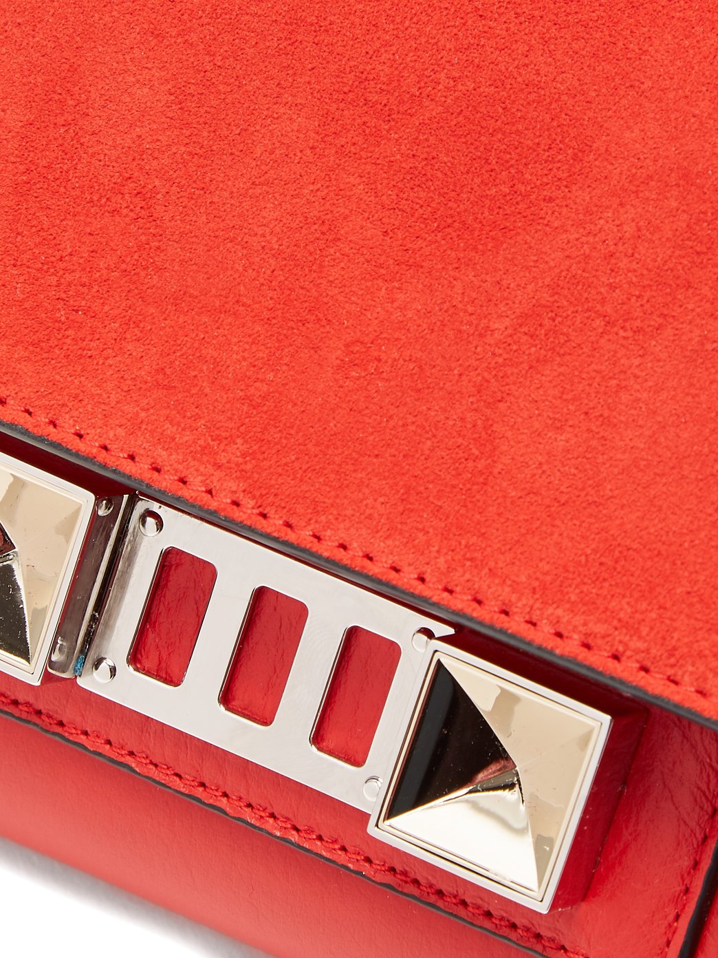 PS11 WOS Suede/Grain Cardinal Red Crossbody Bag - Stylish & Durable Leather Purse for Women, Perfect for Work, Travel & Everyday Use