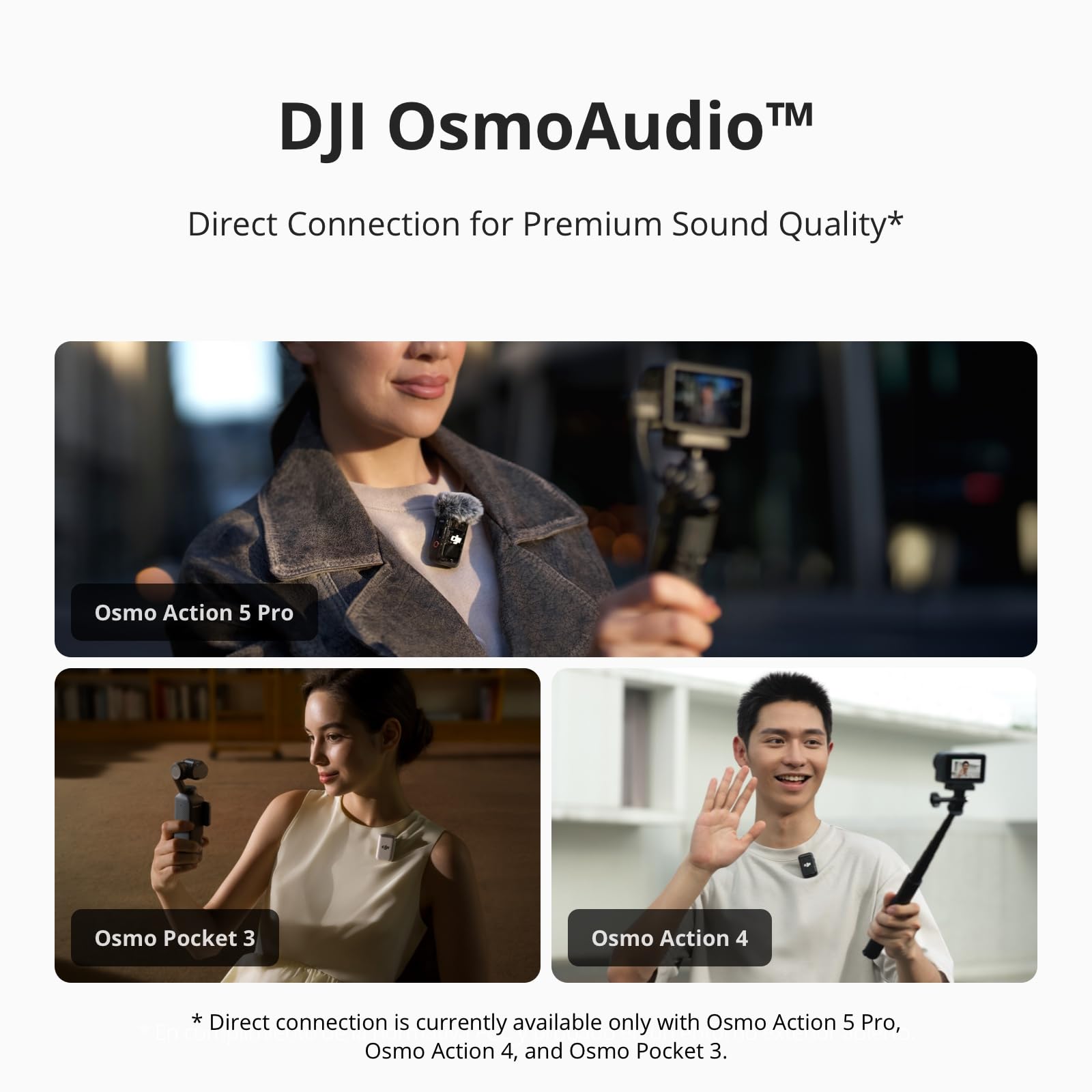 DJI Mic 2 Wireless Lavalier Microphone (Pearl White) - Noise Cancelling Mic with 14H Internal Recording, 6H Battery, Magnetic Clip & Bluetooth for YouTube, Vlogging, Podcasting, Live Streaming & Interviews
