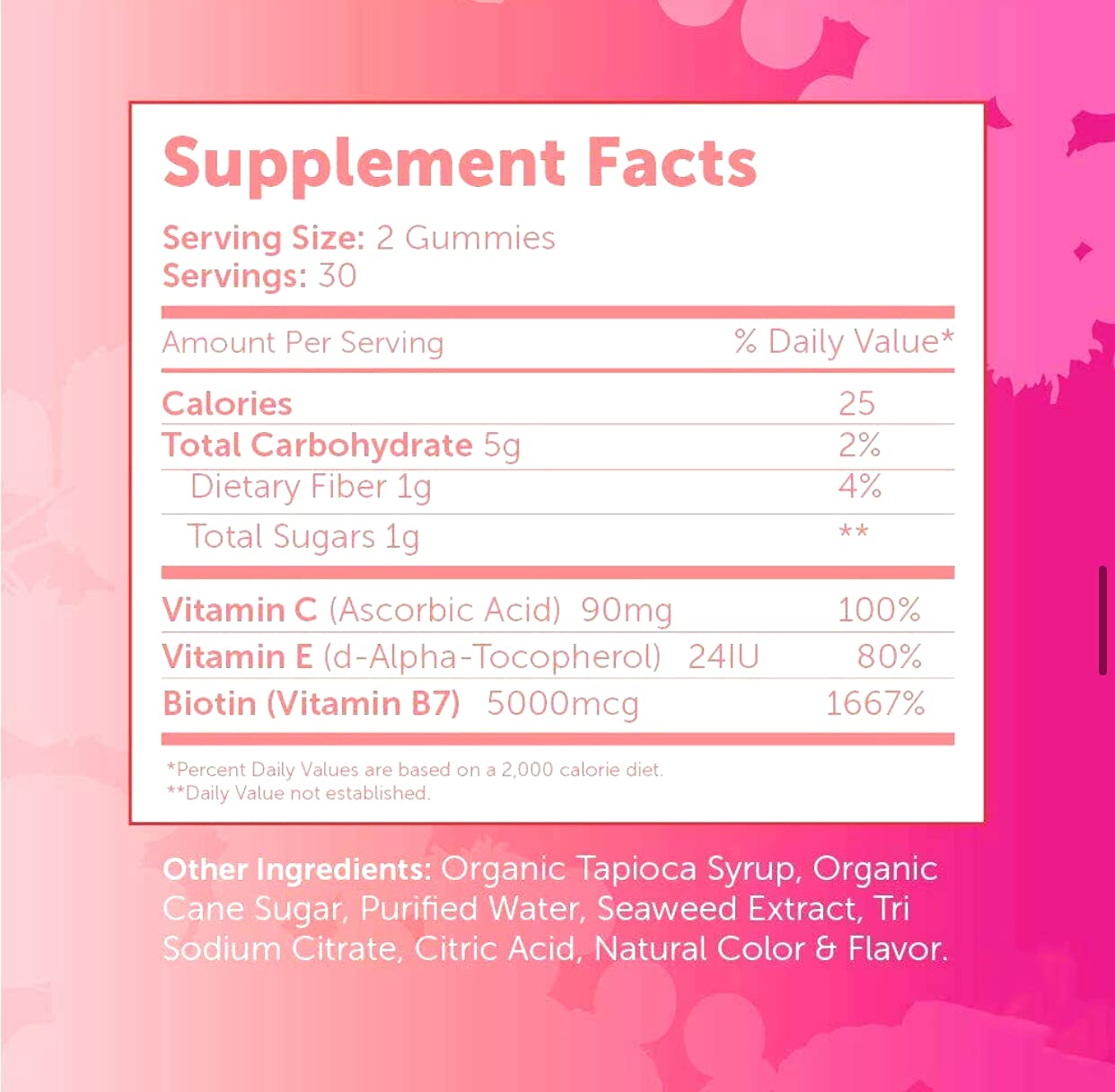Best Vegan Biotin Gummy Vitamins for Hair Growth - Small Bite-Sized Supplement for Women & Men - Perfect for Daily Hair, Skin & Nail Care Routine