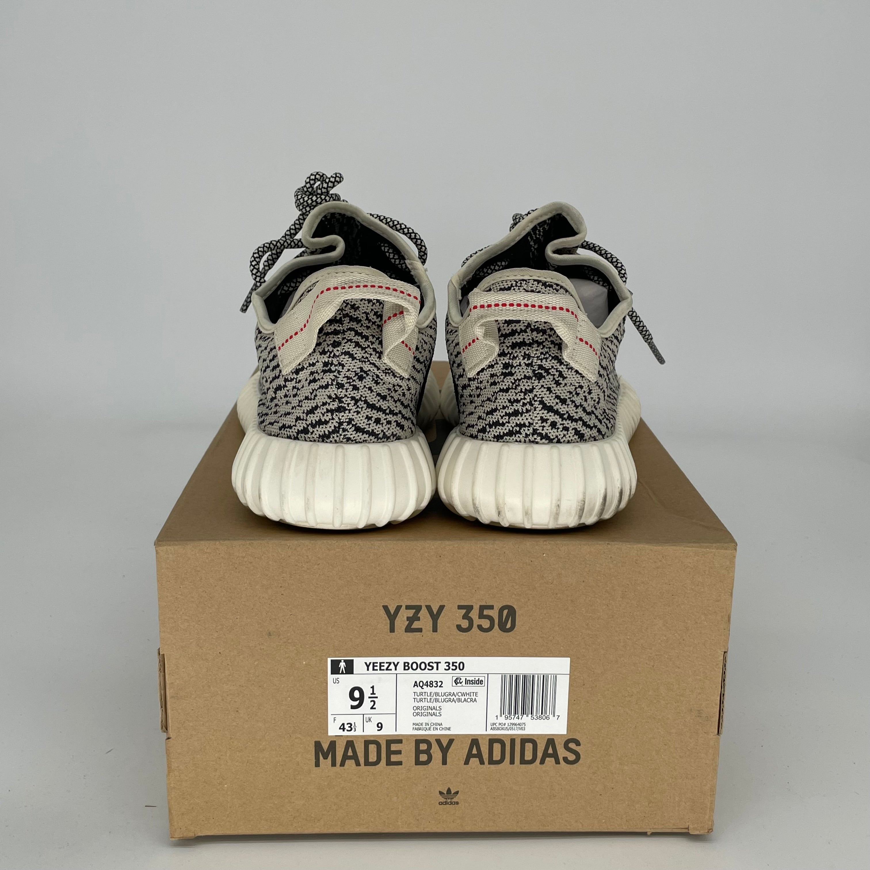 Adidas Yeezy Boost 350 V2 Turtle Dove Sneakers - Men's Size 9.5 (AQ4832) | Comfortable Running Shoes for Casual Wear & Gym Workouts